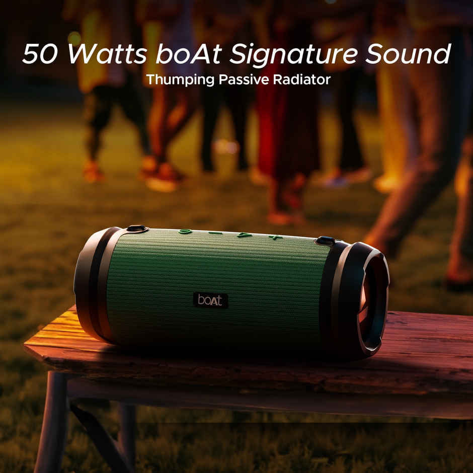 boAt Stone 1500 40W Portable Wireless Speaker with Roaring Sound, Dual EQs, Type-C (Army Green)