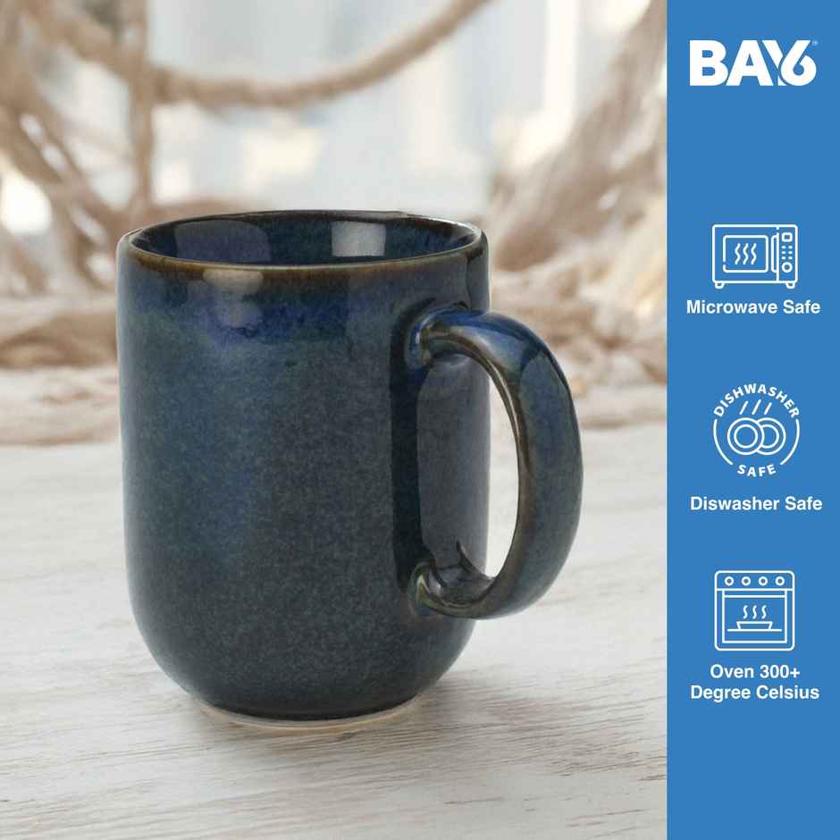 BAY6 Porcelain Coffee Mug Big Coupe 300 ml Reactive - Cyprus