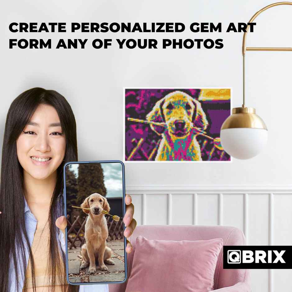 Custom Portrait Diamond Painting Kit Pop Art | DIY Couple Activity | Make Your Own Valentine Gift