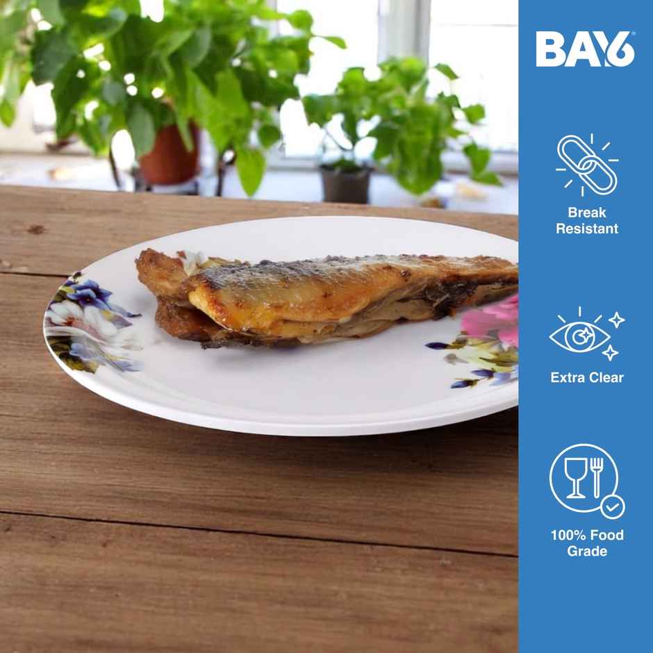 BAY6 Euro Series Round Melamine Dinner Plate -11" - Daisy Pink - Set of 4