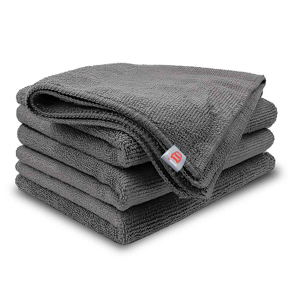 GoMechanic Microfiber Car Cleaning Cloth (4 pcs) - 350 GSM | 40 X 40 cm