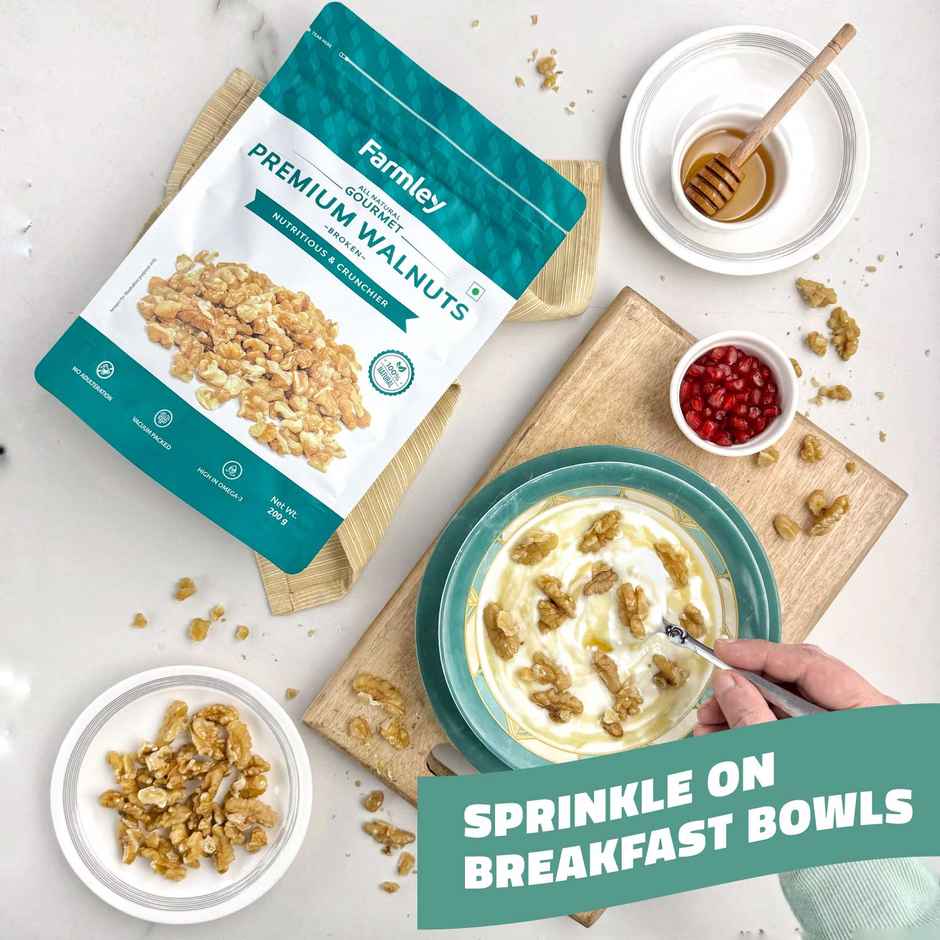 Farmley Premium Broken Chile Walnut Kernels (Akhrot)