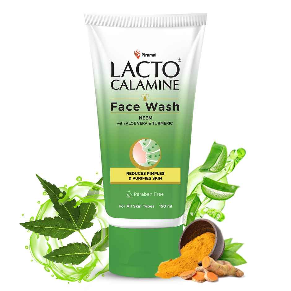 Lacto Calamine Facewash With Neem, Aloe Vera & Turmeric