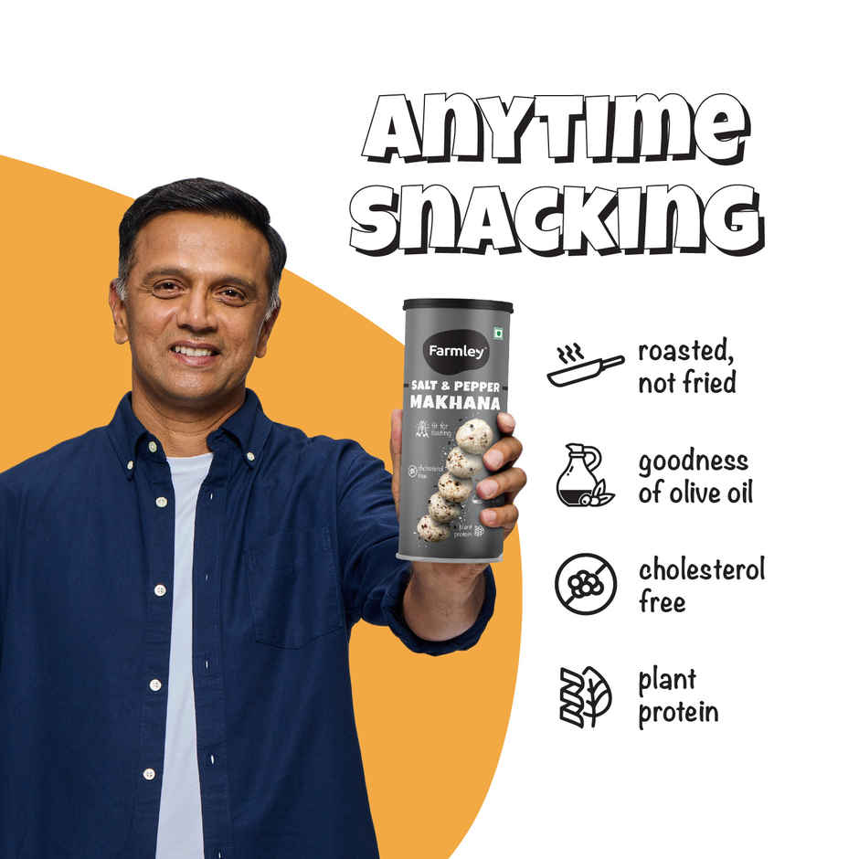 Farmley Black Pepper Makhana Roasted In Olive Oil Healthy Snacks