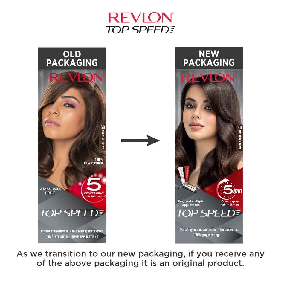 Revlon Top Speed Hair Color Small Pack Woman - Natural Brown 60