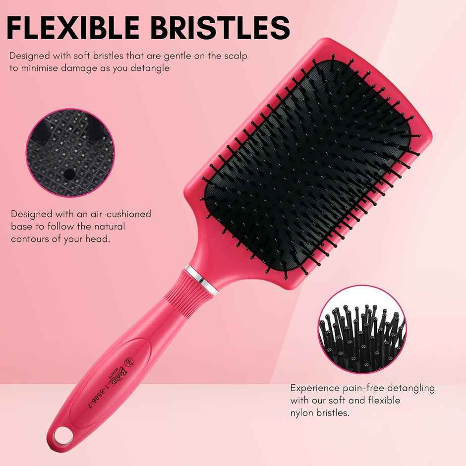 Beaute Secrets Large Paddle Hair Brush Detangles Reduces Frizz Adds Shine for All Hair Types