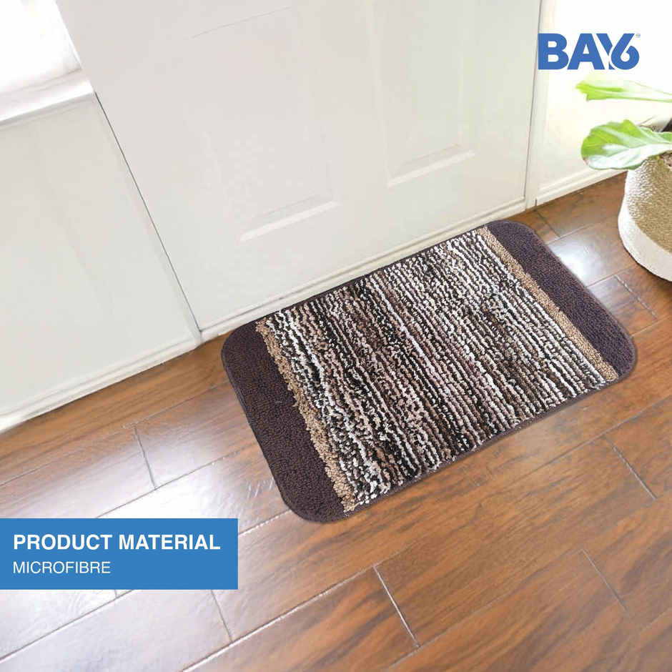 BAY6 Timmy Microfiber Antiskid Bath Mat Set | 38 x 58 cm - Brown