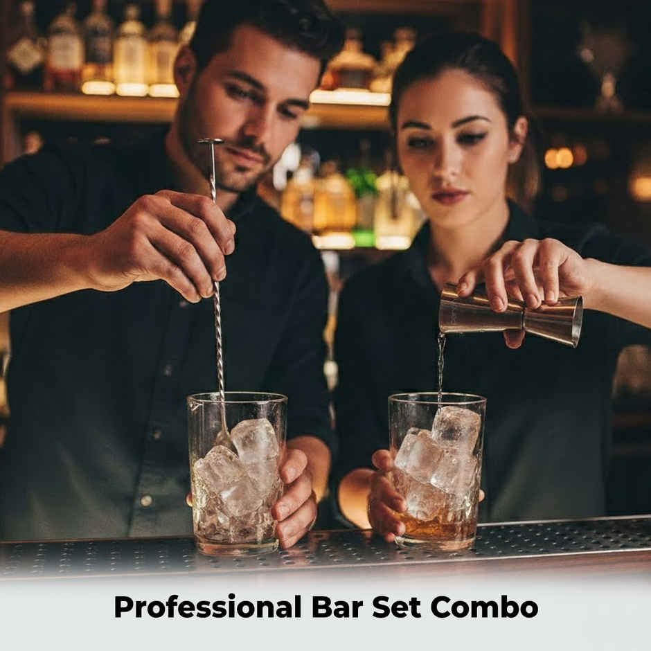 Perch Bar Spoon and Jigger Set Stainless Steel Cocktail Kit
