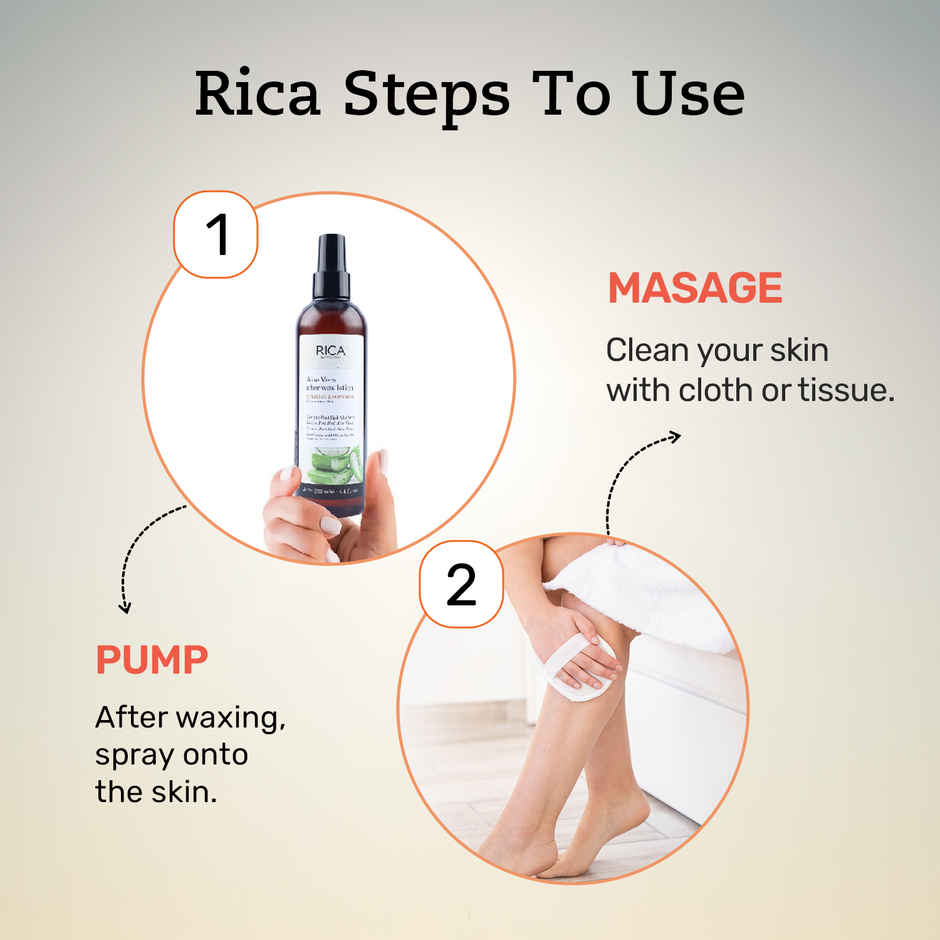 Rica Aloe Vera After-Wax Lotion | Moisturize Skin After Wax
