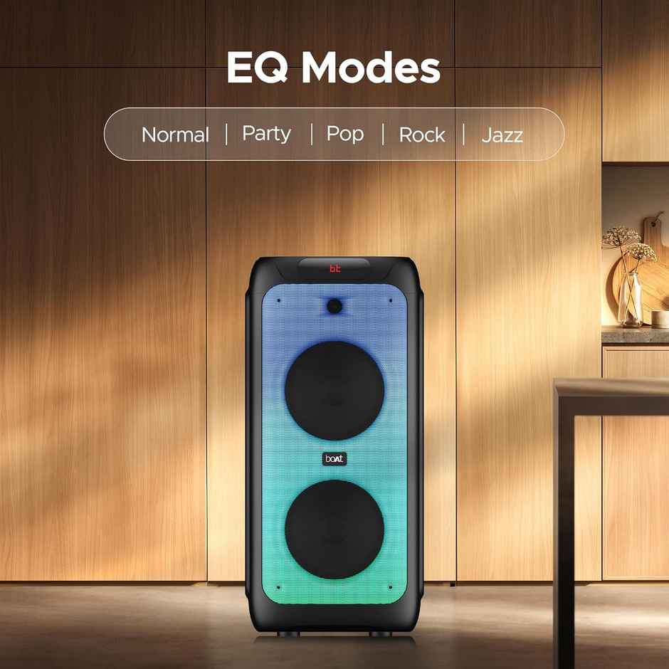 boAt PartyPal 400 Party Speaker w/ 160W Power, 6 H Playtime & EQ Modes (Space Black)