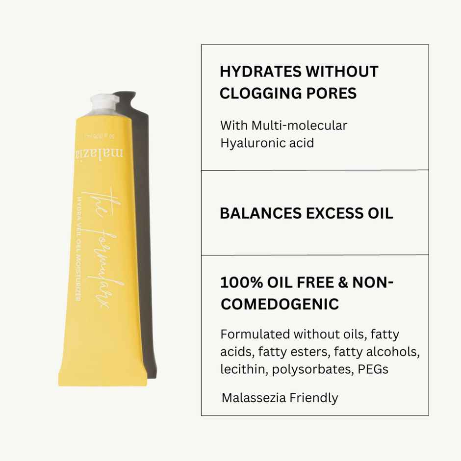 The Formularx Malazia Hydra Veil Gel Moisturizer 100% Oil Free Moisturizer For Very Oily