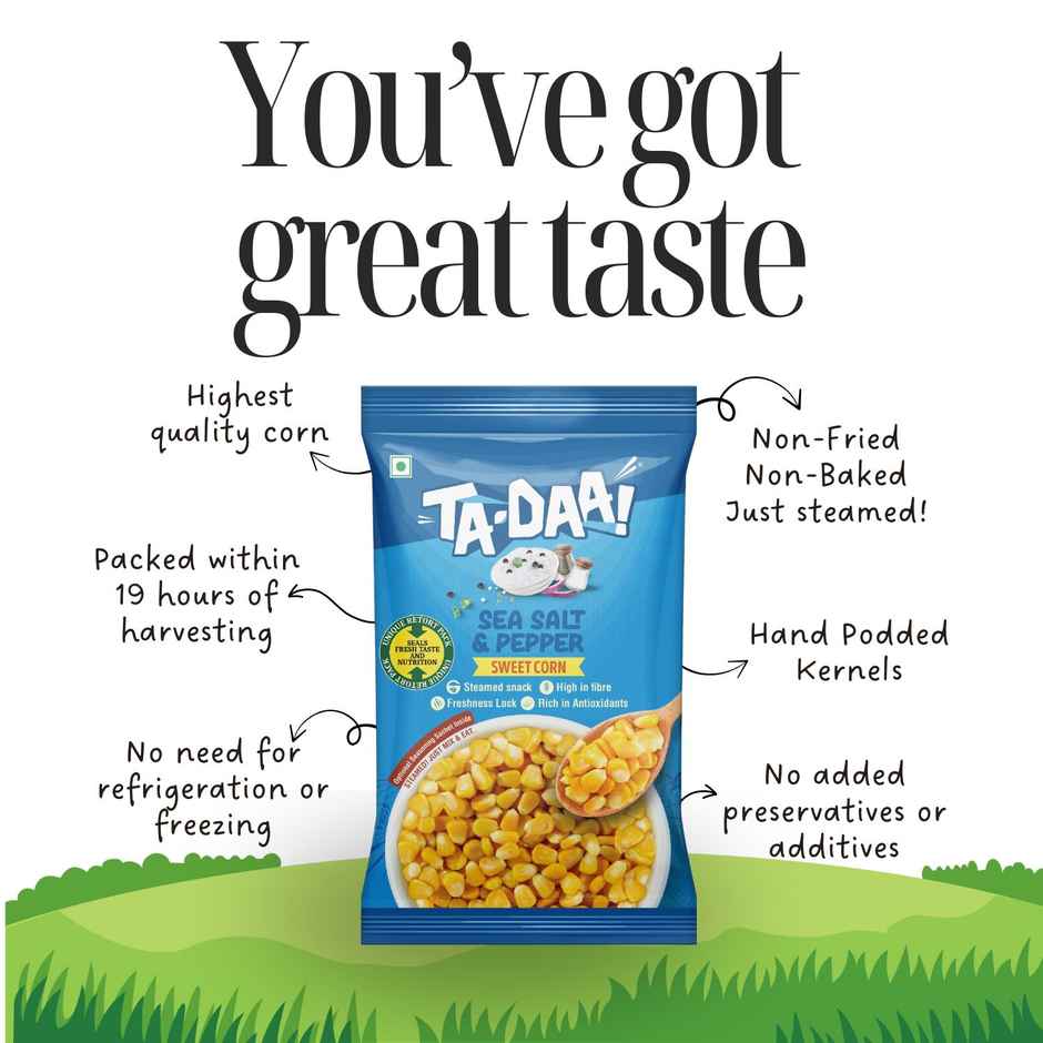 Tadaa Sweet Corn Kernels Sea Salt & Pepper