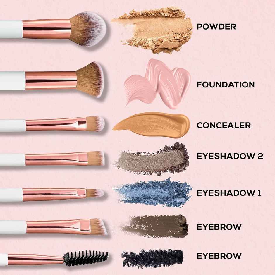 RENEE All In 1 Professional Makeup Brushes Set Of 6 | For Smooth & Even Application