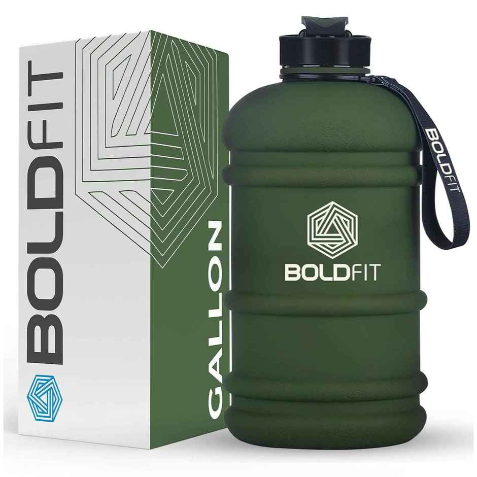 Boldfit 2 Litre Water Bottle For Gym Gallon Water Bottle 2+ | Army Green New