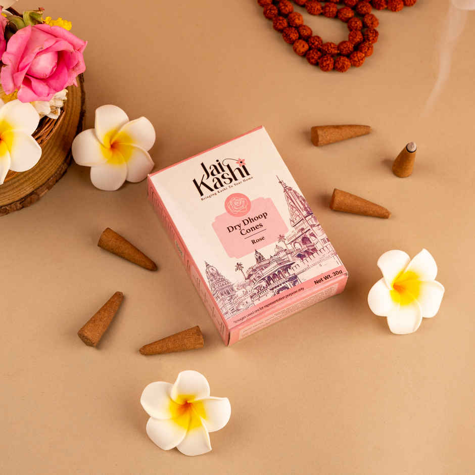 Jai Kashi Rose Dry Dhoop Cones