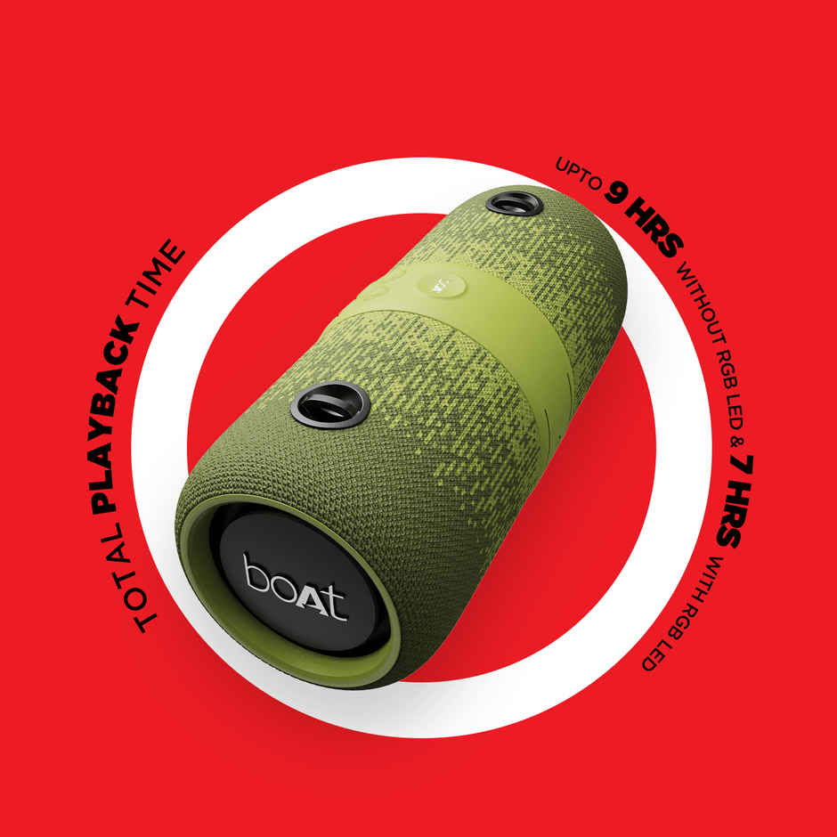 boAt Stone 1200F 14W Bluetooth Speaker With Upto 9 Hours Battery Rgb Leds Ipx7 Green Camo