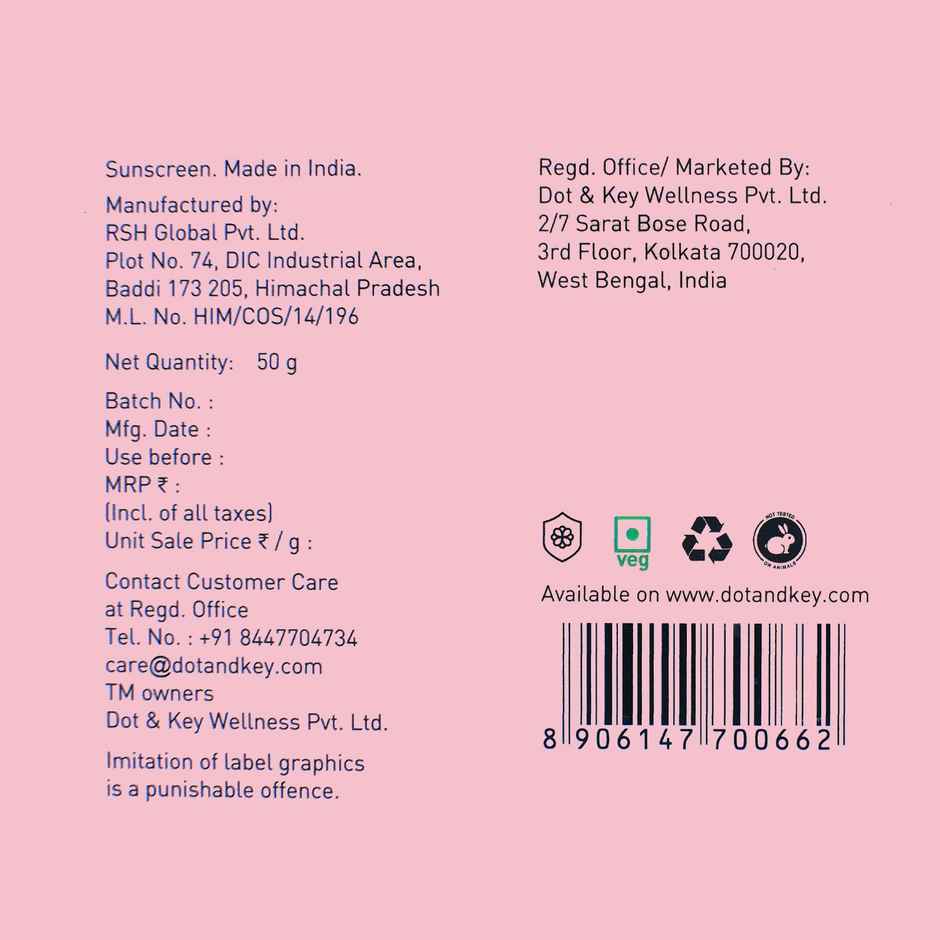 Dot & Key Watermelon Hyaluronic Cooling Sunscreen SPF 50 PA+++