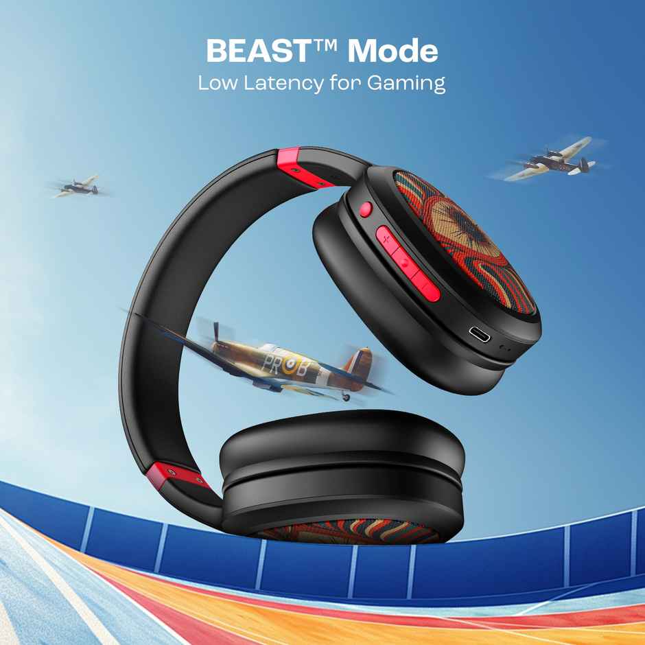 boAt Rockerz 460 Over Ear BT Headphones W/ 30H Playtime, 40Mm Driver (Cosmic Vision)