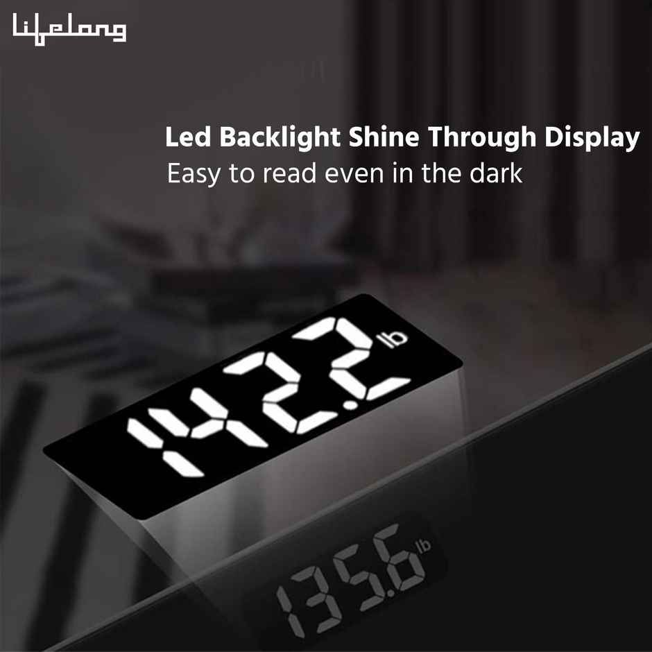 Lifelong Llws36 Smart Bmi Weighing Scale With 13 Body Parameters With Bluetooth Weighing Scale-Blue