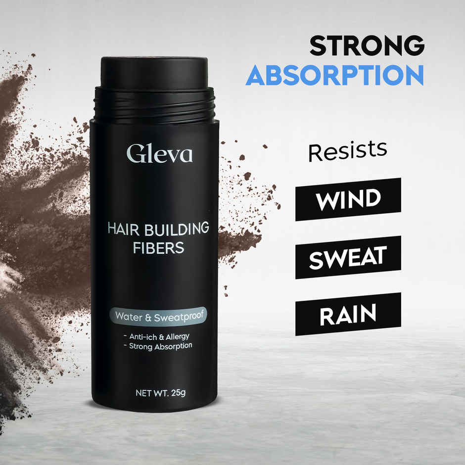 Gleva Building Hair Fibers Powder | Dark Brown