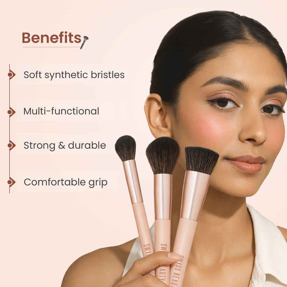 Swiss Beauty Take Me Anywhere 8-in-1 Makeup Brush Set