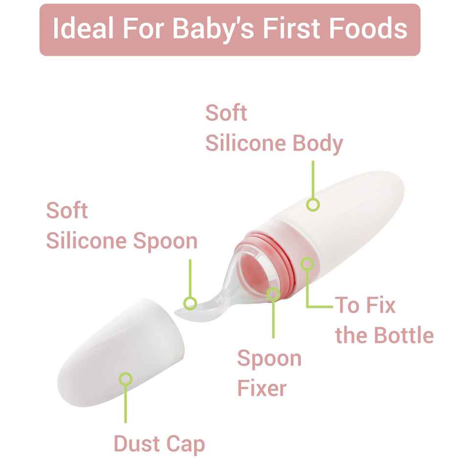 R for Rabbit Premium First Feed Baby Feeding Spoon (Pink)