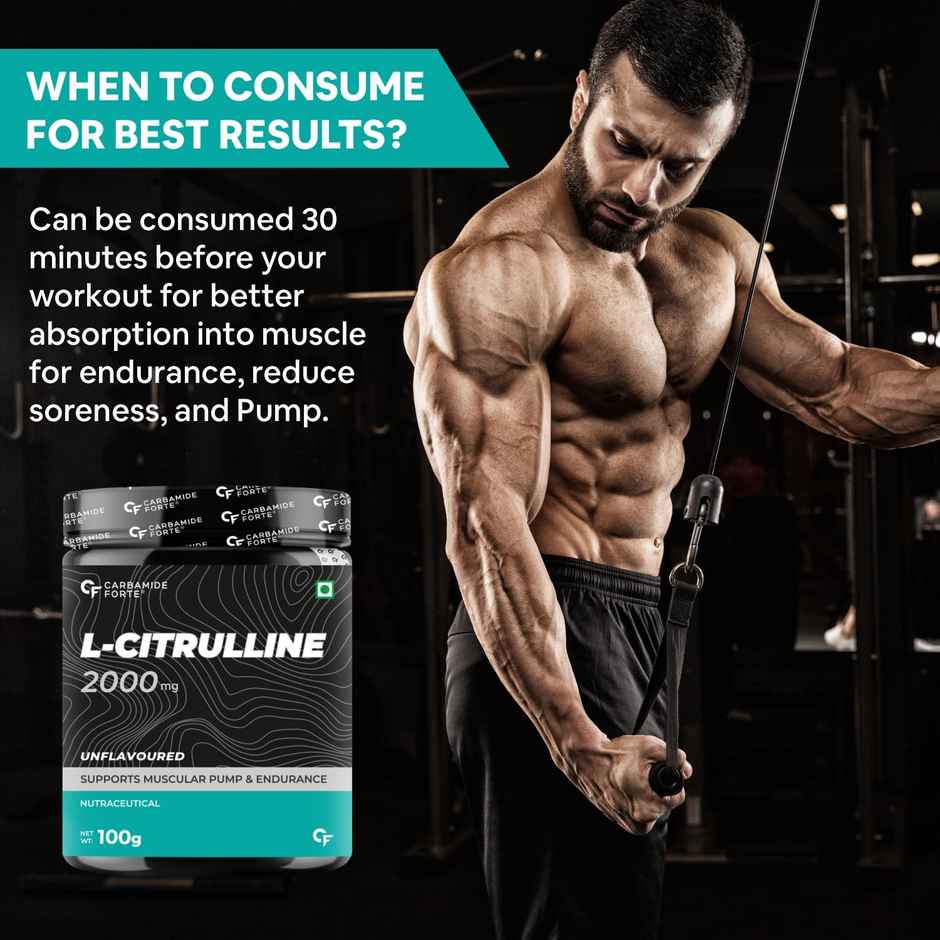 Carbamide Forte L Citrulline Malate Powder 2000mg - Unflavoured - 50 SERVINGS - 100g