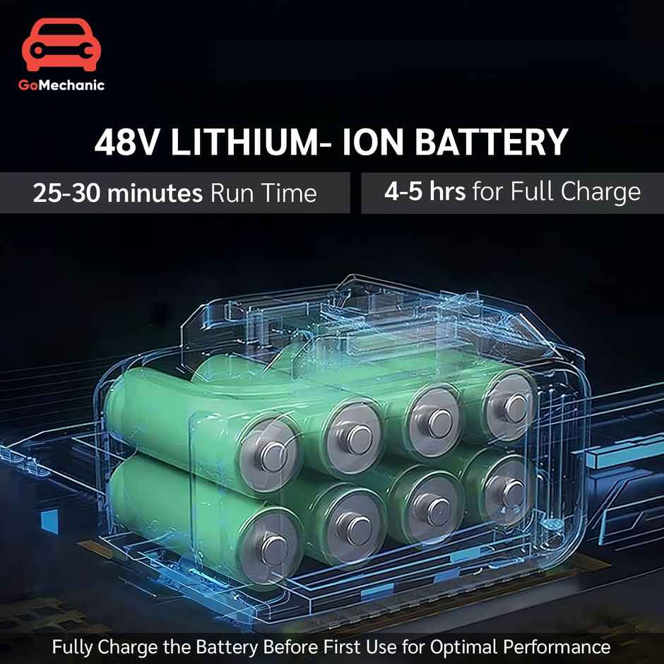 GoMechanic Cordless Pressure Washer | High Pressure Car Washer | 48V Battery | 80 Bar