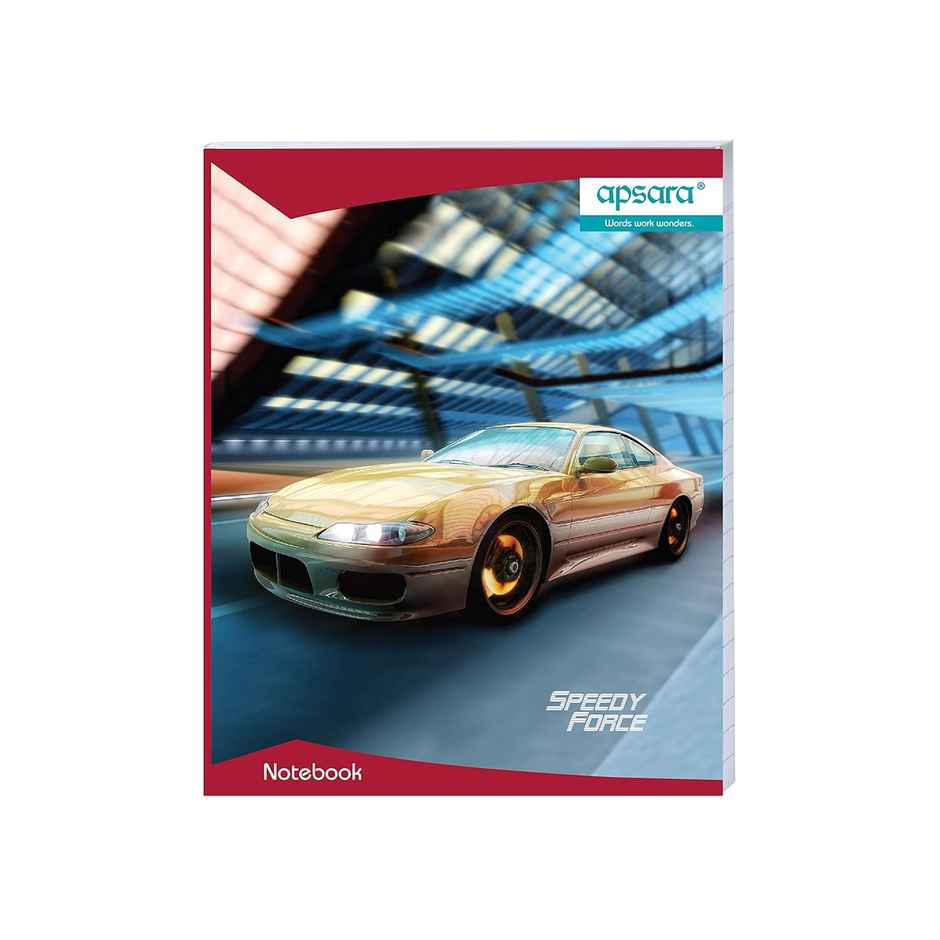 Apsara Kingsize Single Line Notebook | 24 Cm x 18 Cm | Pages - 120 | Assorted