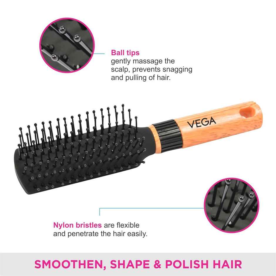 VEGA Mini Flat Hair Brush For Men And Women