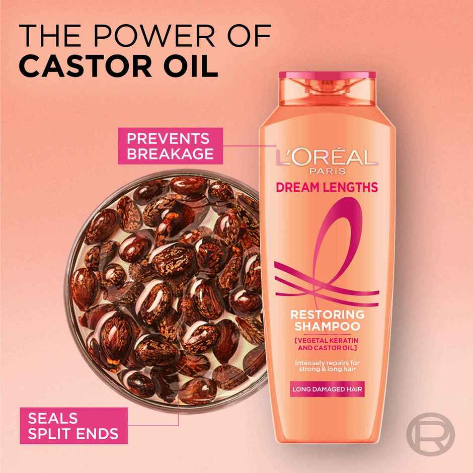 L'Oreal Paris Dream Lengths Shampoo for long,lifeless hair to Nourish and Repair