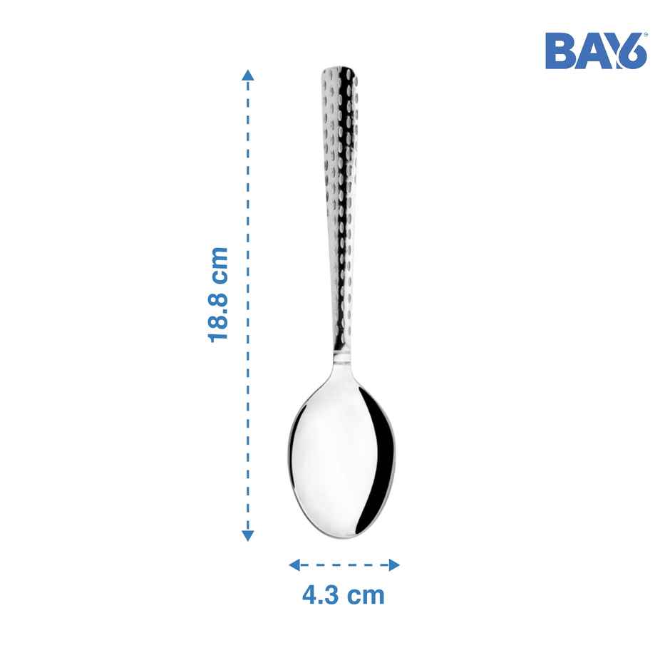 BAY6 Alfa Steel Dessert Regular Spoon Set | 6pc