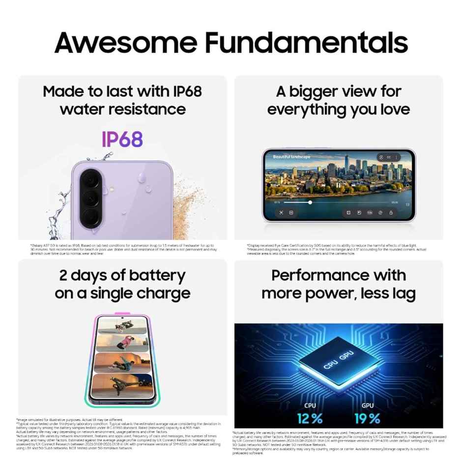 Samsung Galaxy A37 5G | 128 GB Storage, 8 GB RAM | Awesome Lavender