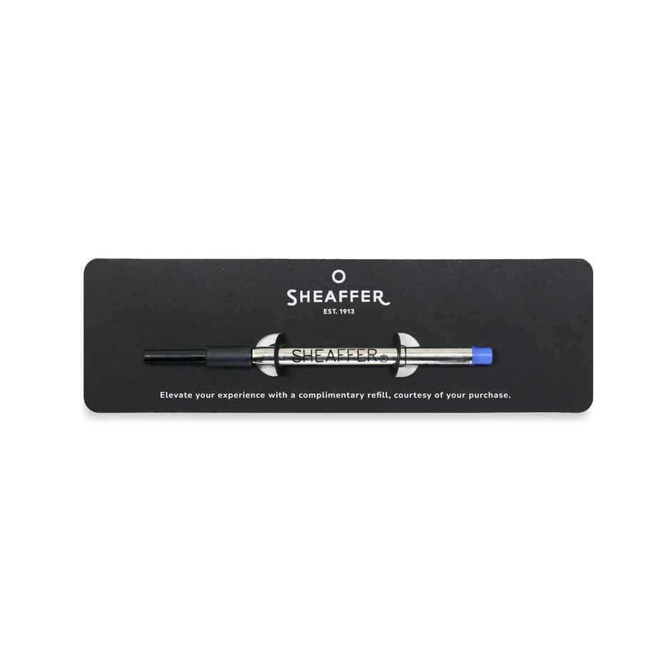 Sheaffer Sentinel E321 Ballpoint Pen | Chrome Cap & Trim | Blue Barrel | With Additional Refill