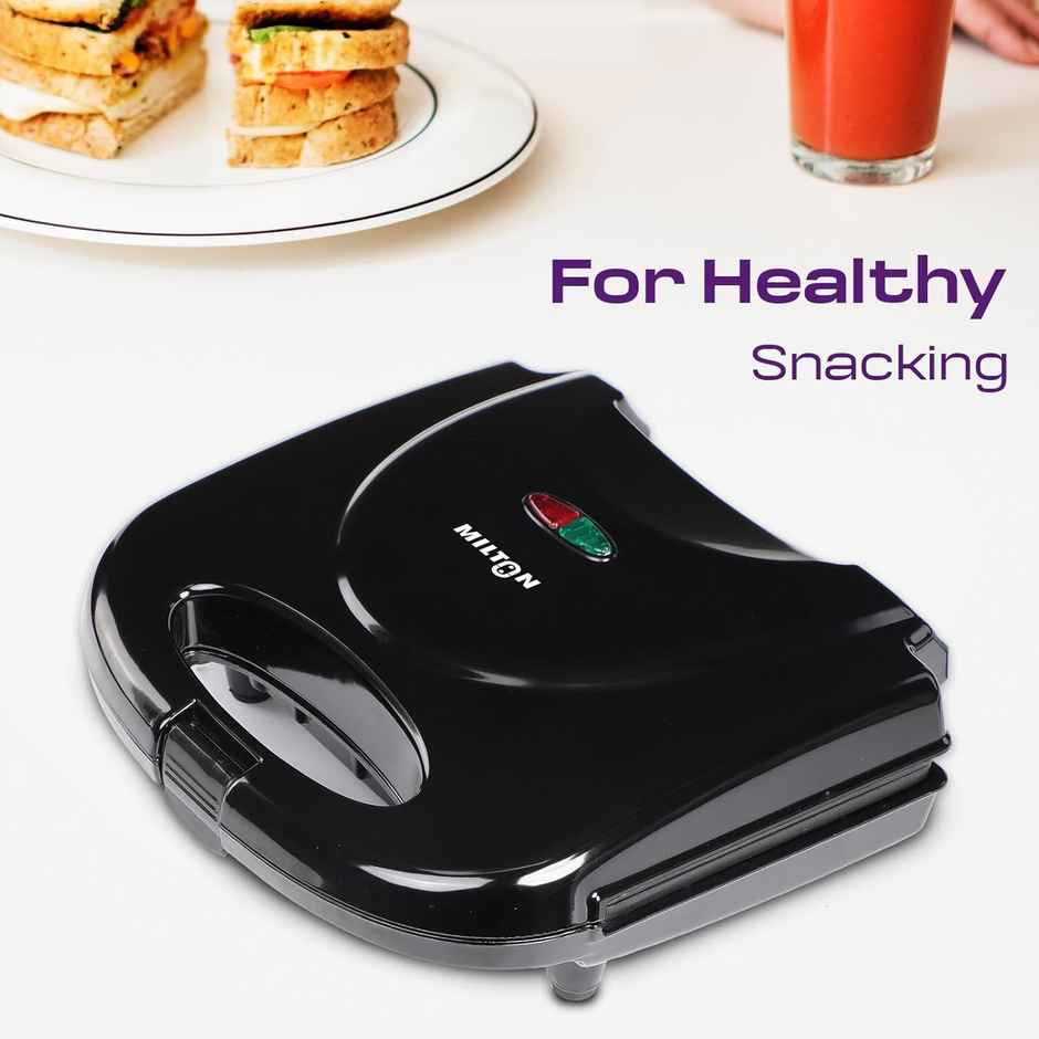 Milton Express 800 Watt Electric Grill Sandwich Maker | Black