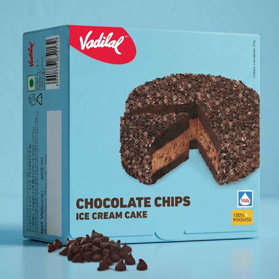 Vadilal Chocolate Chips Ice Cream Cake | Soft & Creamy