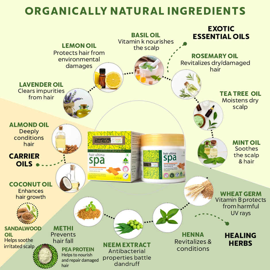 Indus Valley 100% Organic Ultima Hair Spa Deep Nourishment for Damage Hair Treatment with Rosemary