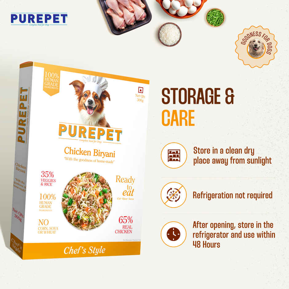 Purepet Chicken Biryani Fresh Dog Food (Adults & Puppies)