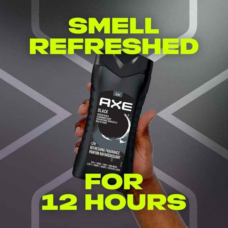 Axe Black 3-in-1 Body,Face & Hair Wash | For Men