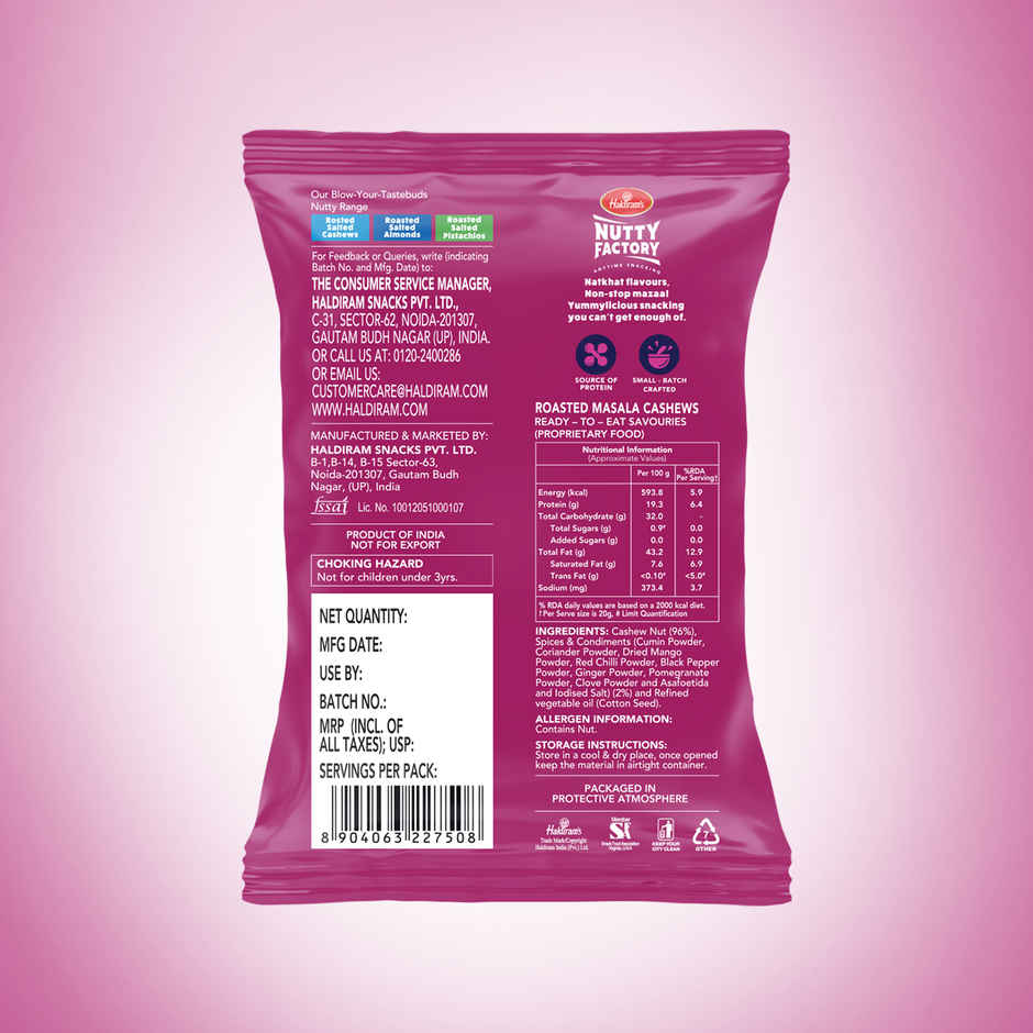 Haldiram's Nutty Factory Roasted Masala Cashews