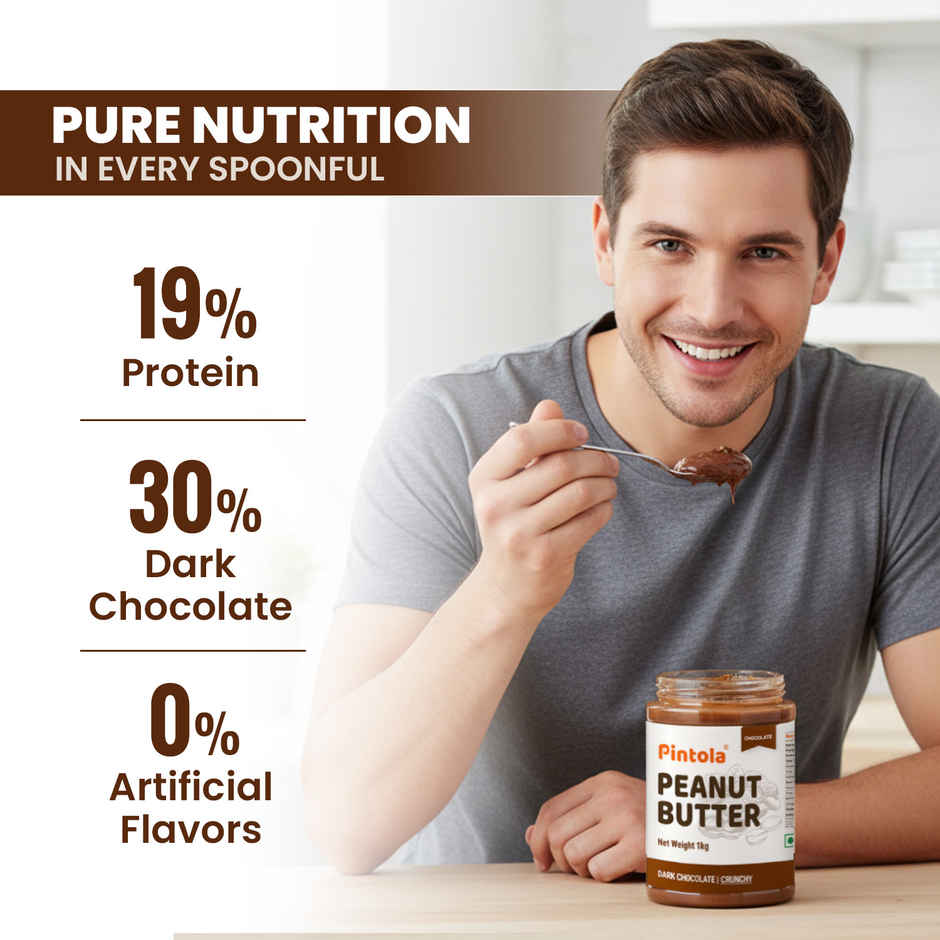 Pintola Peanut Butter Chocolate Flavour Crunchy - 18.6G Protein & 5.2G Dietary Fiber