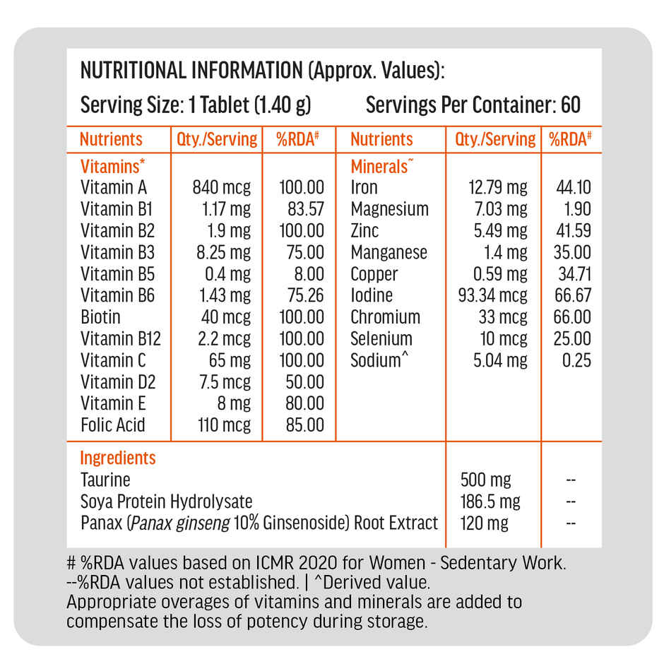 hk vitals Multivitamin (60 Tablets)