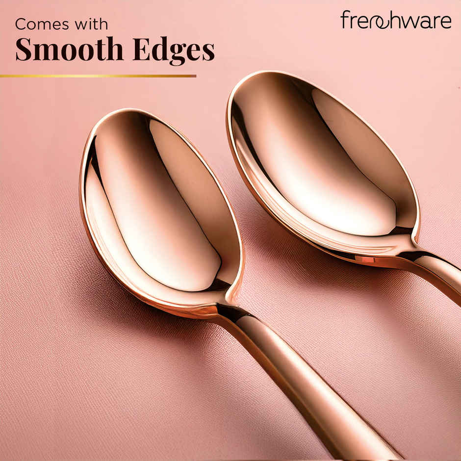 Frenchware Stainless Steel Spoon Set of 6 (Rose Gold Cutlery)