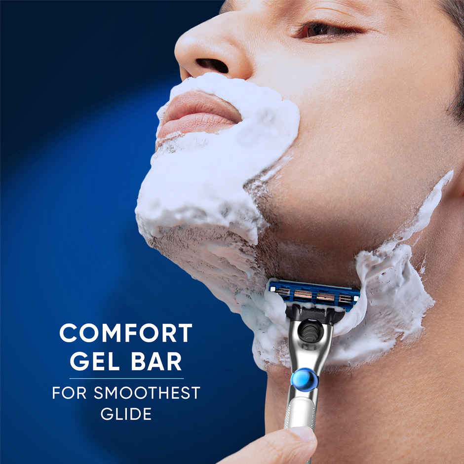 Gillette Mach3 Turbo 3-Bladed Cartridges with Comfort Gel Bar (Pack of 4)
