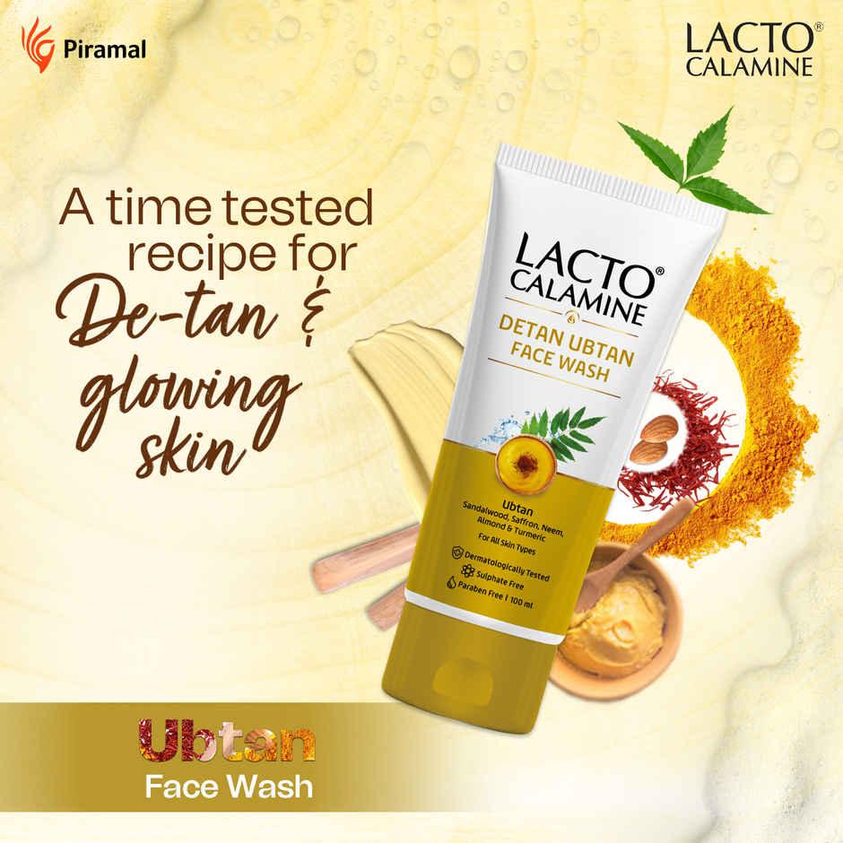 Lacto Calamine Ubtan Face Wash For Glowing Skin Natural Face Wash With Sandalwood