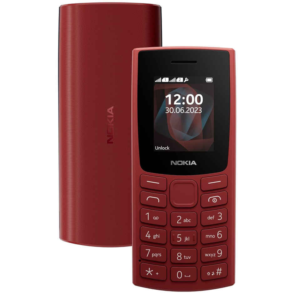 Nokia All-New 105 Single Sim Keypad Phone with Built-in UPI Payments | Long-Lasting Battery | Red