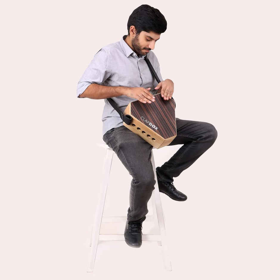 Clapbox Travel Cajon (2-Sided), Snare, Bongo - Rubber Wood With Carry Bag