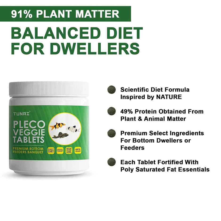 Tunai Pleco Veggie Tablets For Pleco & Other Bottom Feeders