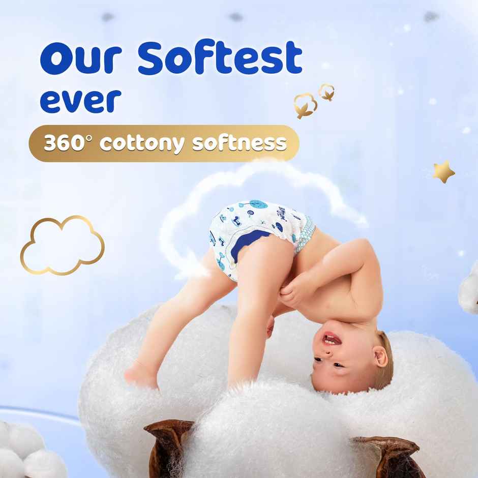 Bumtum Baby Diaper Pants With Double Layer Leakage Protection - 3 To 8 Kg Small