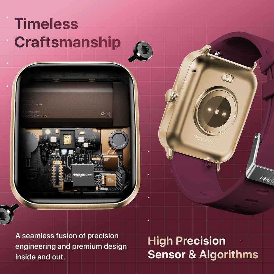 Fire-Boltt Ninja Call Pro Plus 1.83 Tft Bt Calling Smart Watch - Wine New